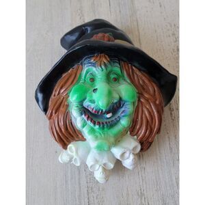 Vintage door Halloween witch laughing‎ animated light up prop decor